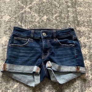 AE Next Level High-Waisted Demin Short Short